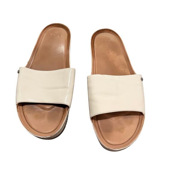UGG Shoes - Ugg Women's Leather Slip On Sandals Size 12